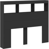 vidaXL - Hoofdbordkast - met - LED-verlichting - 120x17x102 - cm - zwart