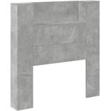 vidaXL Hoofdbordkast met LED-verlichting 100x16,5x103,5 cm betongrijs