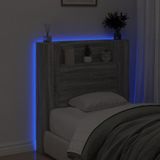 vidaXL - Hoofdbordkast - met - LED - 100x16,5x103,5 - cm - grijs - sonoma