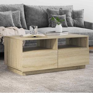 vidaXL Couchtisch mit LED-Leuchten Sonoma-Eiche 90x49x40 cm