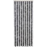 vidaXL Fliegenvorhang Grau und Schwarz 56x185 cm Chenille