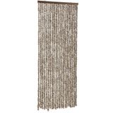 vidaXL Fliegenvorhang Taupe und Weiß 56x200 cm Chenille