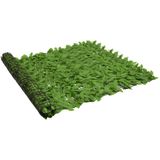 VidaXL Balkonscherm met groene bladeren 300x150 cm