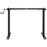 vidaXL - Zit-sta Bureauframe - Zwart - Staal - Verstelbaar Ontwerp