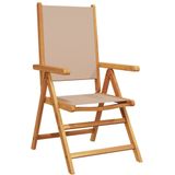 vidaXL Tuinstoelen 2 st massief acaciahout en stof taupe