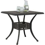Gartentisch Bronzen 80x80x75 cm Aluminiumguss Vidaxl