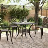 Gartentisch Bronzen 80x80x75 cm Aluminiumguss Vidaxl
