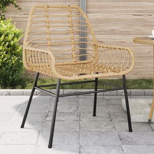 vidaXL - Tuinstoel - bruin - poly - rattan - 2 - st
