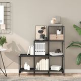 vidaXL Boekenkast 92x30x102 cm bewerkt hout en metaal zwart