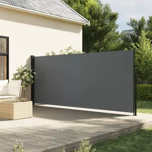 Knikarm zonnescherm 3x2,5 stof uni grijs met lotuseffect, frame RAL 9006 wit aluminium kopen