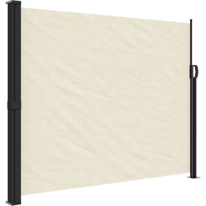 vidaXL - Windscherm - uittrekbaar - 160x500 - cm - crèmekleurig