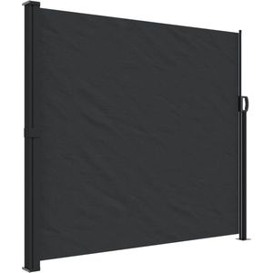 vidaXL Windscherm uittrekbaar 180x500 cm zwart, windscherm, balkon scherm, balkondoek, balkonscherm, windscherm balkon, scherm balkon