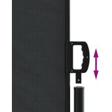 Seitenmarkise Ausziehbar Schwarz 220x500 cm vidaXL125804