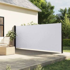 vidaXL - Windscherm - uittrekbaar - 160x600 - cm - wit