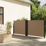 vidaXL Seitenmarkise Ausziehbar Taupe 100x1000 cm