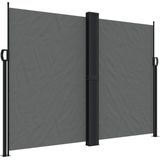 vidaXL Tuinscherm uittrekbaar 180x1200 cm antracietkleurig