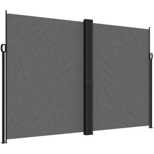 vidaXL Tuinscherm uittrekbaar 220x1200 cm antracietkleurig