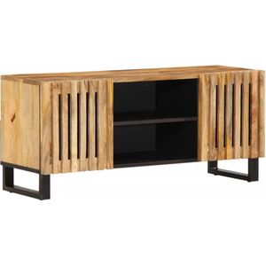 vidaXL Tv-meubel - Massief Ruw Mangohout - Industrieel Design - 105x34x46 cm