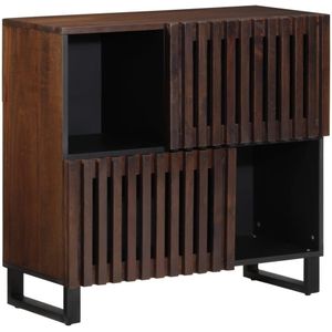 vidaXL Sideboard Braun 80x34x75 cm Massivholz Mango