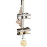 Doucherek - Zilver - Geborsteld Roestvrij Staal - Handig 2-in-1 Ontwerp