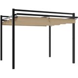 Vidaxl - Gartenpavillon mit Ausziehbarem Dach Taupe 3x3 m Aluminium