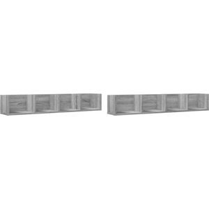 VidaXL Boekenkast Zwart Eiken 100 x 33,5 x 102 cm Bewerkt hout