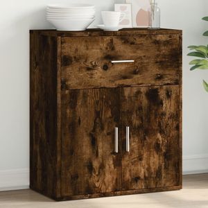 vidaXL - Dressoir - 60x31x70 - cm - bewerkt - hout - gerookt - eikenkleurig