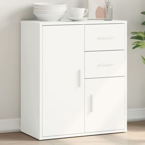 vidaXL Dressoir - Wit - Bewerkte Hout