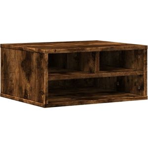 vidaXL Printerkastje - Gerookt Eikenkleurig - Bewerkt Hout - 49x40x22,5 cm