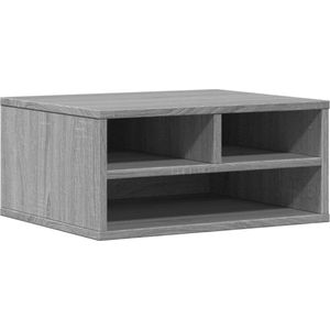 Grijs Sonoma Eiken Printerstandaard - Bewerkt Hout - Multifunctioneel