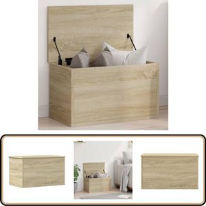 vidaXL - Opbergbox - Hout - Sonoma Eikenkleurig - 60x35x35 cm
