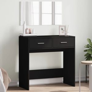 vidaXL - Kaptafel - Zwart - Bewerkt Hout - 80x39x80 cm