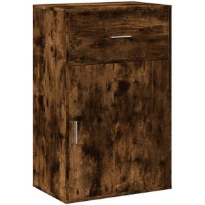vidaXL Opbergkast 56,5x39x90 cm bewerkt hout gerookt eikenkleurig