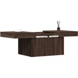 vidaXL - Salontafelx55x40 - cm - bewerkt - hout - bruin - eikenkleurig