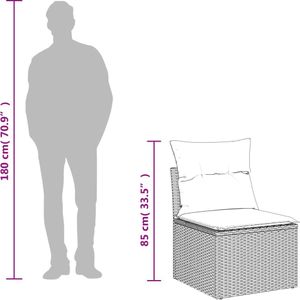 vidaXL - 14-delige - Loungeset - met - kussens - poly - rattan - beige