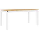 vidaXL - Eettafel - Panamax80x75 - cm - massief - grenenhout - wit