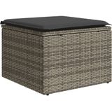 Vidaxl - 11-tlg. Garten-Sofagarnitur mit Kissen Grau Poly Rattan
