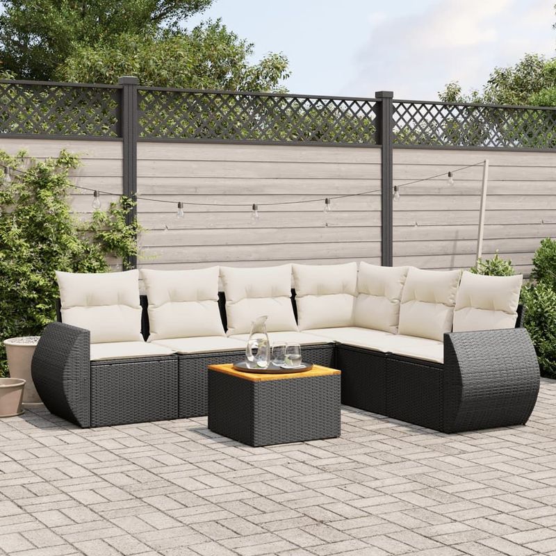 vidaXL 3-delige Loungeset met kussens poly rattan zwart41382 - Tuinmeubilair | fnac België vidaXL 3-delige Loungeset met kussens poly rattan zwart41382 - Tuinmeubilair | fnac België