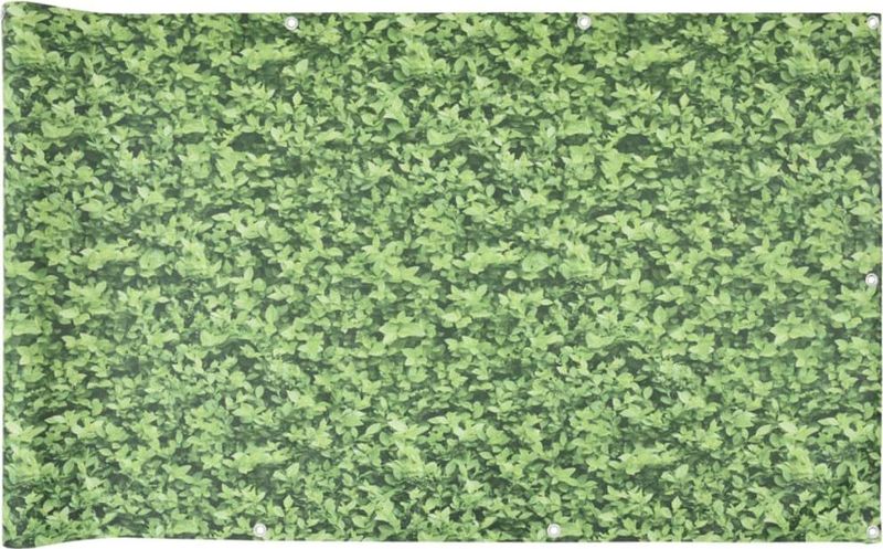 vidaXL - Balkonscherm - plantpatroon - 500x75 - cm - PVC - groen