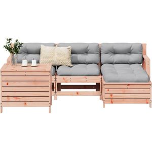 vidaXL 5-delige Loungeset massief douglas vurenhout