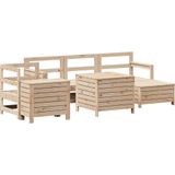 vidaXL 7-delige Loungeset massief grenenhout