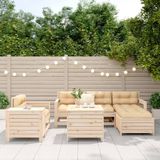 vidaXL - 7-delige - Loungeset - massief - grenenhout