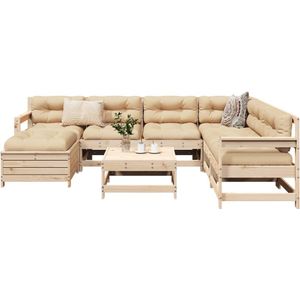 vidaXL 8-tlg. Garten-Sofagarnitur Massivholz Kiefer