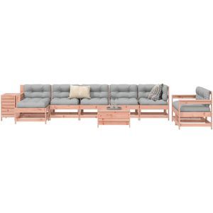 vidaXL 10-delige Loungeset massief douglas vurenhout