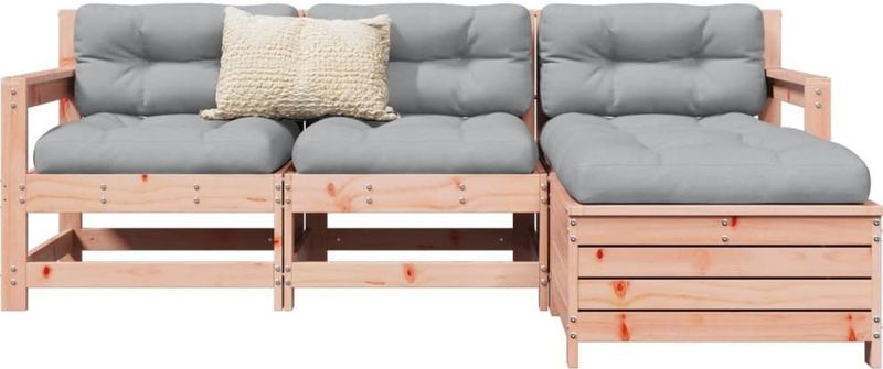 vidaXL - 4-delige - Loungeset - massief - douglas - vurenhout