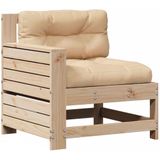 vidaXL 5-delige Loungeset met kussens massief grenenhout
