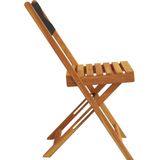 vidaXL Gartenstühle 8 Stk. Klappbar Schwarz Massivholz Akazie