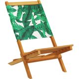 vidaXL Tuinstoelen 6 st inklapbaar stof en massief hout groen