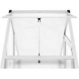 Gewächshaus mit Fundamentrahmen Silbern 169x58x195cm Aluminimum Vidaxl
