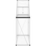 Gewächshaus mit Fundamentrahmen Silbern 169x58x195cm Aluminimum Vidaxl